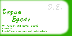 dezso egedi business card